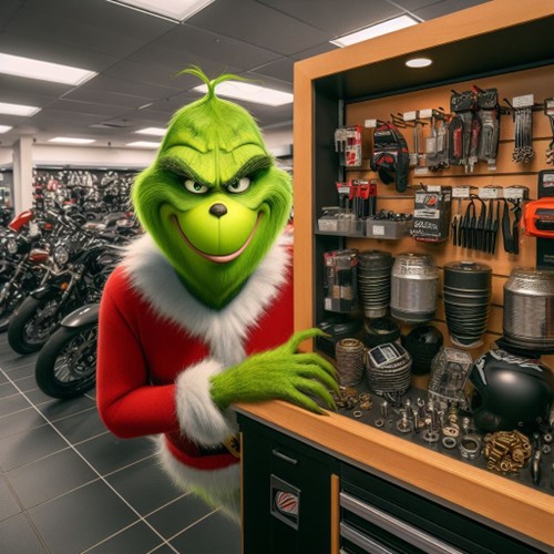 TAG grinch at dealership