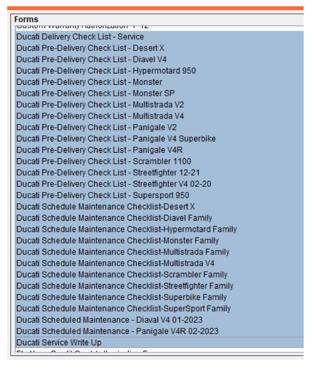 Ducati Forms